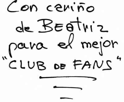 la dédicase de bea